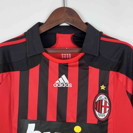 Long Sleeve AC Milan Home Jersey 2006 2007 - Image 3