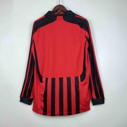 Long Sleeve AC Milan Home Jersey 2006 2007 - Image 4