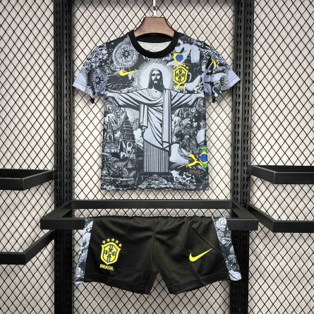Kids Brazil x Christ Grey Jersey 2024 - Image 1