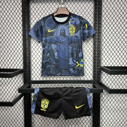 Kids Brazil x Christ Blue Jersey 2024 - Image 1
