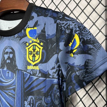 Kids Brazil x Christ Blue Jersey 2024 - Image 3