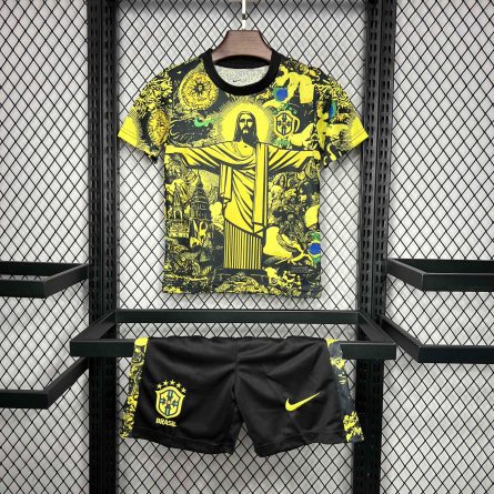 Kids Brazil x Christ Yellow Jersey 2024 - Image 1