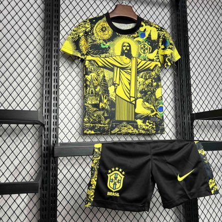 Kids Brazil x Christ Yellow Jersey 2024 - Image 3