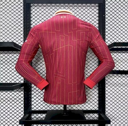 Long Sleeve Player Version Liverpool Home Jersey 2024 2025 - Image 2