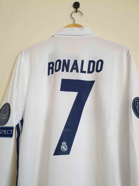 Long Sleeve Real Madrid Home 2016 2017 - Image 7