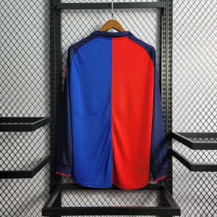 Long Sleeve Barcelona Home 1999 2000 Centenary Shirt - Image 2