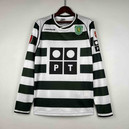 Long Sleeve Sporting Lisbon Home 2002/2003