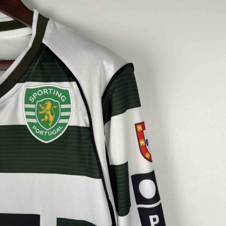 Long Sleeve Sporting Lisbon Home 2002/2003 - Image 3