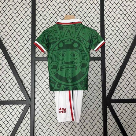 Kids Retro Jersey Mexico Home 1998 - Image 6