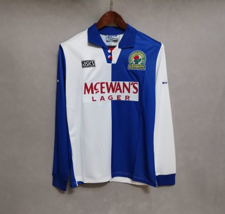 Long Sleeve Blackburn Rovers Home 1994 1995
