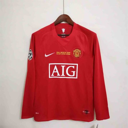 Long Sleeve Manchester United Home Final CL 2008 - Image 1