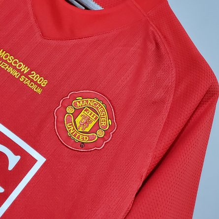 Long Sleeve Manchester United Home Final CL 2008 - Image 5