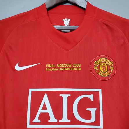Long Sleeve Manchester United Home Final CL 2008 - Image 6