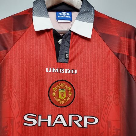 Long Sleeve Manchester United Home 1996 - Image 4