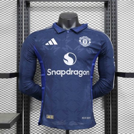 Long Sleeve Player Version Manchester United Away Jersey 2024 2025 - Image 1