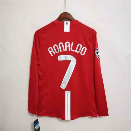 Long Sleeve Manchester United Home Final CL 2008 - Image 4
