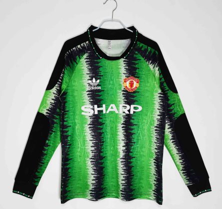 Long Sleeve Manchester United Home Goalkeeper 1990 1991 - Image 1