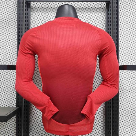 Long Sleeve Player Version Manchester United Home Jersey 2024 2025 - Image 3