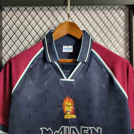 West Ham Classic Shirts 3rd IRON MAIDEN Navy 1999 #2 - Image 3