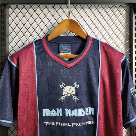 West Ham Classic Shirts 3rd IRON MAIDEN Navy 1999 #2 - Image 3