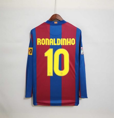 Long Sleeve Barcelona Home 2007/2008 - Image 5