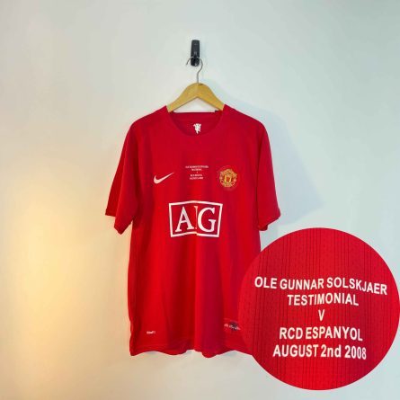 Manchester United Home Jersey 2008 – Solskjær Testimonial Match Edition - Image 1