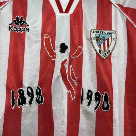 Athletic Bilbao Home 1995 1996 with Sponsor - Image 3