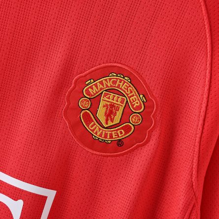 Long Sleeve Manchester United Home 2007 2008 - Image 4