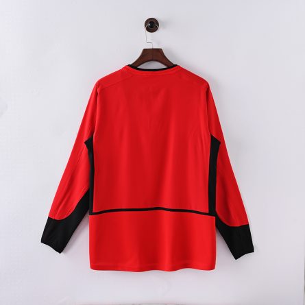 Long Sleeve Manchester United Home 2002 2004 - Image 4