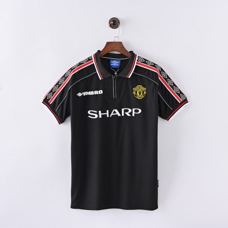 Manchester United Sharp Black Jersey 1998 2000 - Image 1