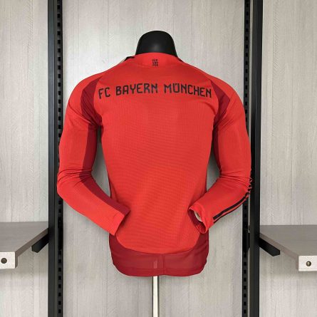 Long Sleeve Player Version Bayern Munchen Home Jersey 2024 2025 - Image 3