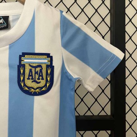 Kids Retro Jersey Argentina Home 1986 - Image 3