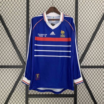 Long Sleeve France Home 1998 World Cup