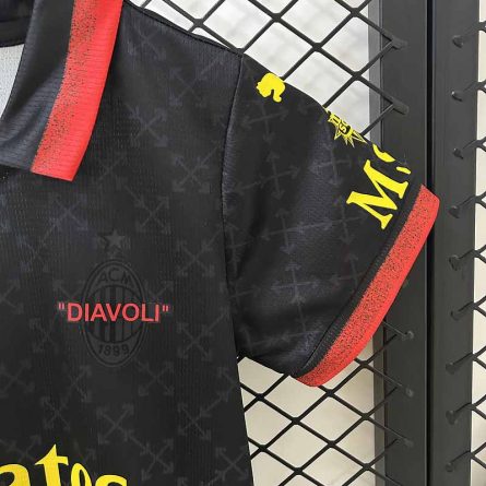 Kids Jersey AC Milan x Off-White (Black) - Image 5