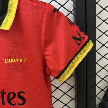 Kids Jersey AC Milan x Off-White (Red) - Image 3