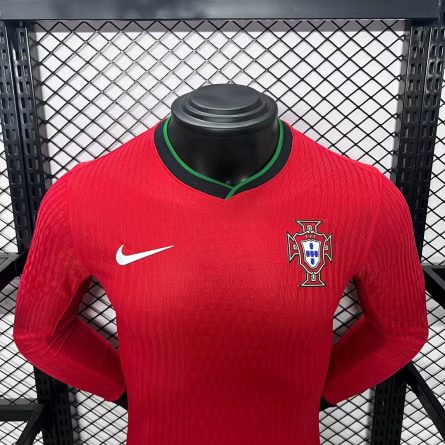 Long Sleeve Player Version Portugal Home Jersey 2024 - Image 2