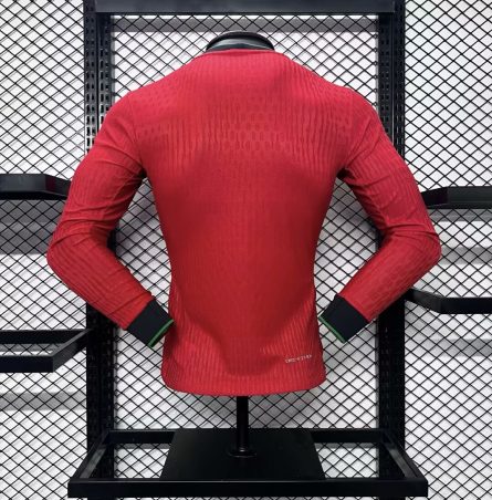 Long Sleeve Player Version Portugal Home Jersey 2024 - Image 3