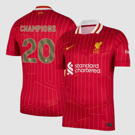 Player Version Liverpool Home Premier League Champions #20 Edition Jersey