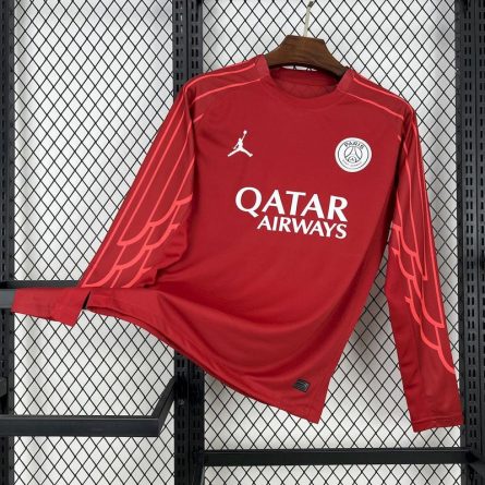 Long Sleeve PSG Goalkeeper Red Jersey - Image 1