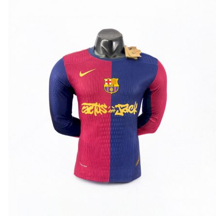 Player Version Long Sleeve Barcelona Home x Travis Scott - Image 1