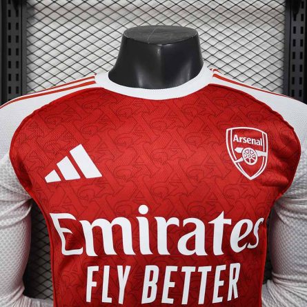 Long Sleeve Player Version Arsenal Home Jersey 2025 2026 - Image 3