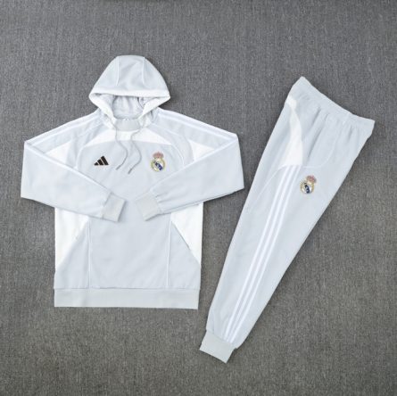 Real Madrid Hoodie Set Grey 2025 (REAL002) - Image 3