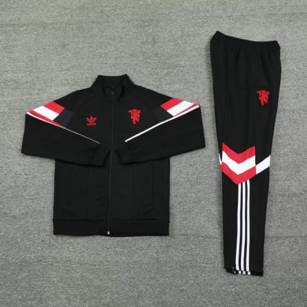 Manchester United Black Anthem Jacket Trefoil 2025 (MU8824) - Image 3