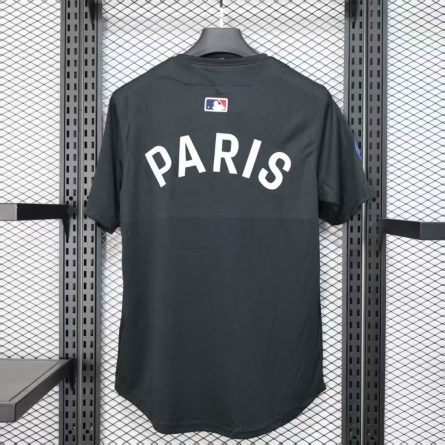PSG Baseball Jersey Black - Image 2