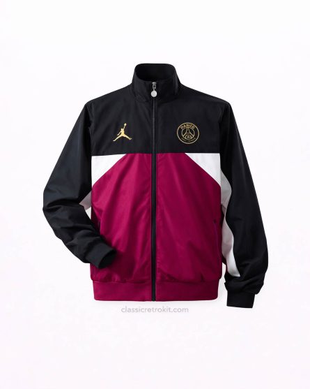 Paris Saint-Germain 2025–2026 Collaboration Windbreaker – Black & Psychedelic Purple - Image 1