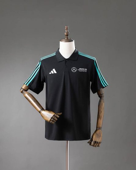 Mercedes-Benz AMG Petronas Formula One Team 2025 Polo Shirt – Black - Image 3